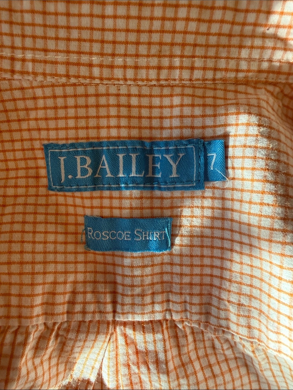 J. Bailey Boys' Orange Check Button-Down Shirt